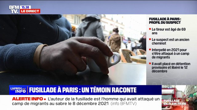 Il était serein, sans rien dans la tête : un témoin de la fusillade à Paris raconte le comportement du tireur présumé