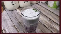 أسهل طريقة لتحضير ميلك شيك التوت الأزرق The easiest way to make a blueberry milkshake