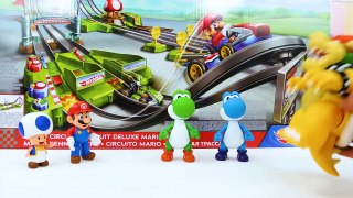 Mario Kart Hotwheels Race Car Toy Video de aprendizaje para niños!