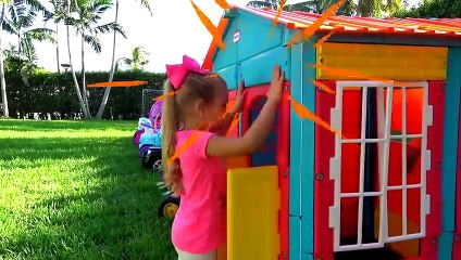 Diana and Roma Pretend Play with cars for kids