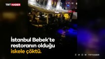 Bebek'te restoranın balkonu çöktü, müşteriler denize düştü