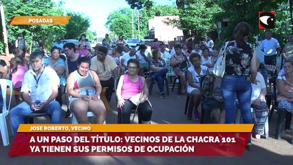 A un paso del título: vecinos de la Chacra 101 ya tienen sus permisos de ocupación.