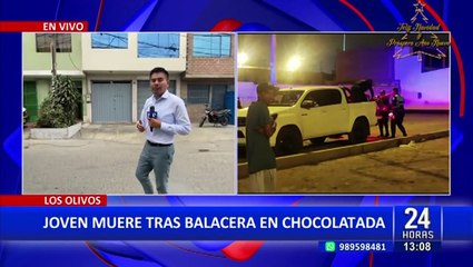 Tragedia en Los Olivos: infernal balacera en chocolatada deja un muerto