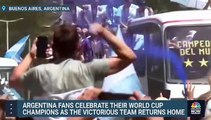 NBC : Coupe du monde 2022 :  les Argentins accueillis en héro au retour du Qatar