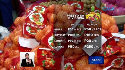 Presyo ng mga prutas sa Divisoria, tumaas na; inaasahang magmamahal pa | Saksi