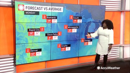Swath of snow across North Central states