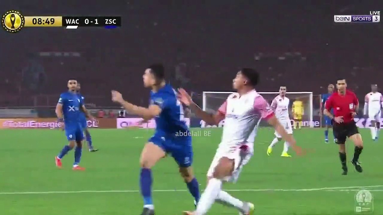 ملخص مباراة الوداد الرياضي ضد الزمالك المصري 3-1 مباراة نارية