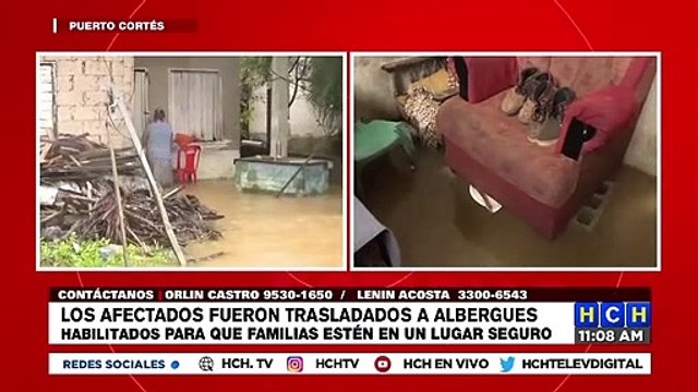 ¡Hasta la pata de agua! Inundados diversos sectores de Puerto Cortés debido a recientes lluvias