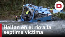 Hallan en el río a la séptima víctima mortal del accidente de autobús de Pontevedra