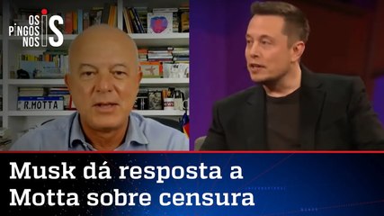 Roberto Motta recebe resposta de Elon Musk no Twitter sobre censura a perfis