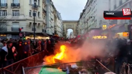 Paris'te terör örgütü PKK destekçileri polisle çatıştı