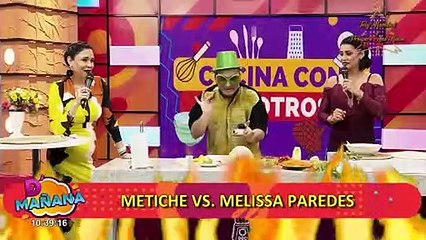 Melissa Paredes llega al set de D' Mañana y Metiche le lanza fulminante pregunta
