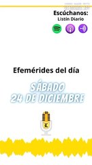 Efemérides sábado 24 de diciembre de 2022