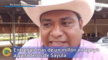 Entregan más de un millón en apoyo a ganaderos de Sayula