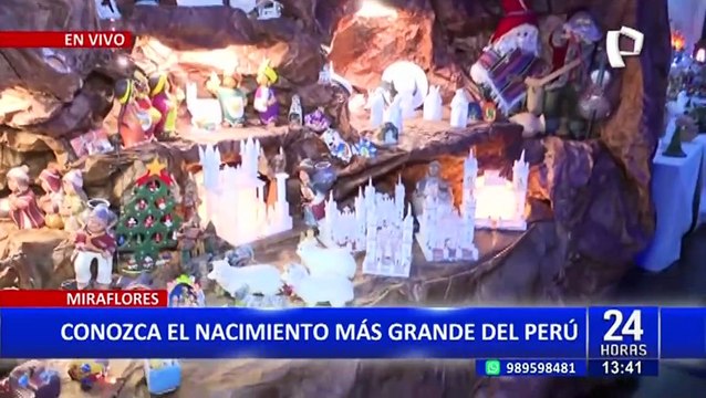 Miraflores: familia construye el nacimiento más grande del país