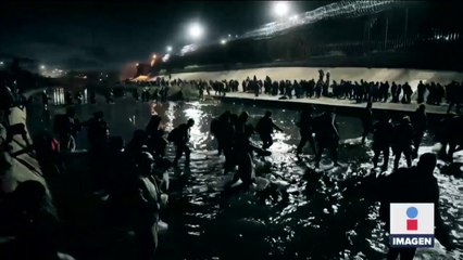 A unas horas de Navidad, migrantes permanecen a la orilla del Río Bravo