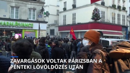 Zavargások törtek ki Párizsban a pénteki lövöldözés után