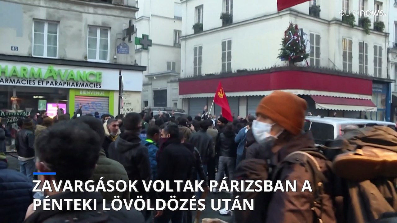 Zavargások törtek ki Párizsban a pénteki lövöldözés után