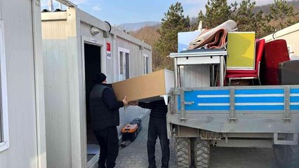 Düzce'de konteyner kentlerde yaşam başladı