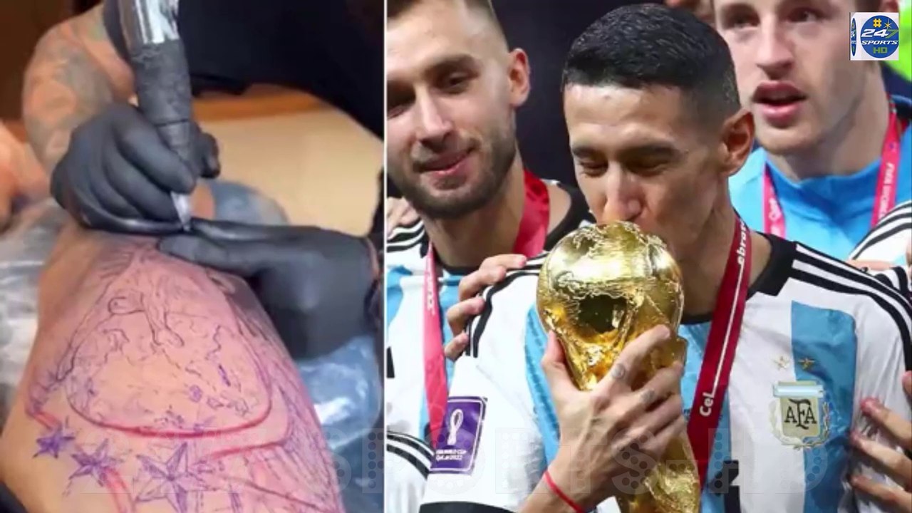Argentina Star Angel Di Maria Will Return to Juventus with a GIANT Tattoo of the World Cup Trophy