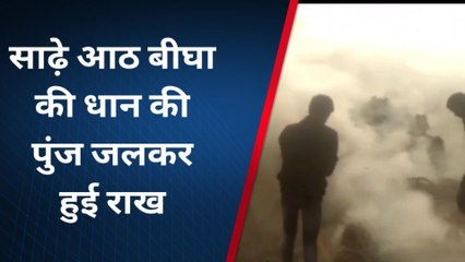 नालंदा: अगलगी में 8 बीघे की धान की फसल जलकर हुई राख, किसान हुआ मायूस