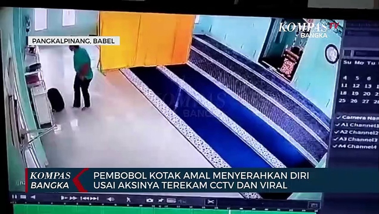 Pembobol Kotak Amal Menyerahkan Diri Usai Aksinya Terekam Cctv dan Viral