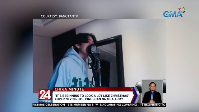 It's Beginning to look a lot like Christmas cover ni V ng BTS, pinusuan ng mga ARMY | 24 Oras Weekend