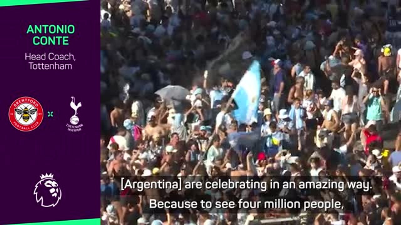 Conte jokes he's 'worried' about Romero's World Cup celebrations