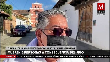 Cinco personas pierden la vida por el frío en Chiapas