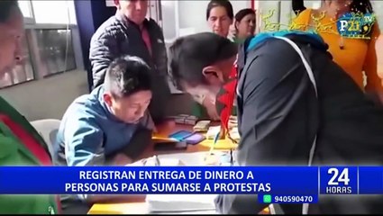 Télécharger la video: Ayacucho: captan a exsenderista pagando a personas para sumarse a protestas