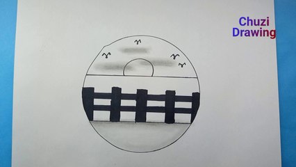 Landscape Pencil Shading || Sketch Of Scenery