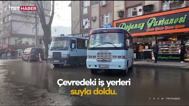 İçme suyu iletim hattı zarar gördü, ev ve iş yerlerini su bastı