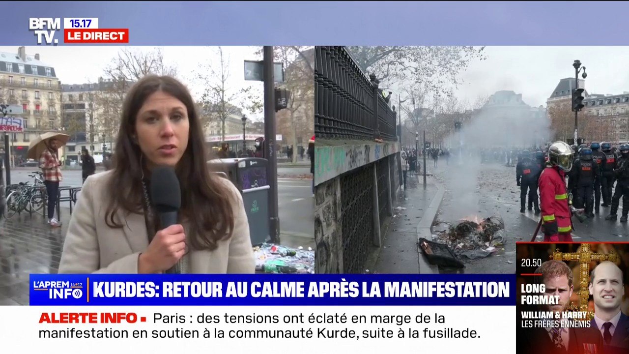 Le rassemblement en soutien aux Kurdes écourté en raison des échauffourées entre manifestants et policiers