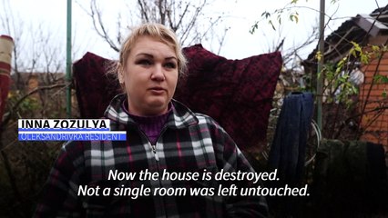 Nothing but destruction in southern Ukrainian village