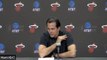 Miami Heat coach Erik Spoelstra after Friday's loss to the Indiana Pacers