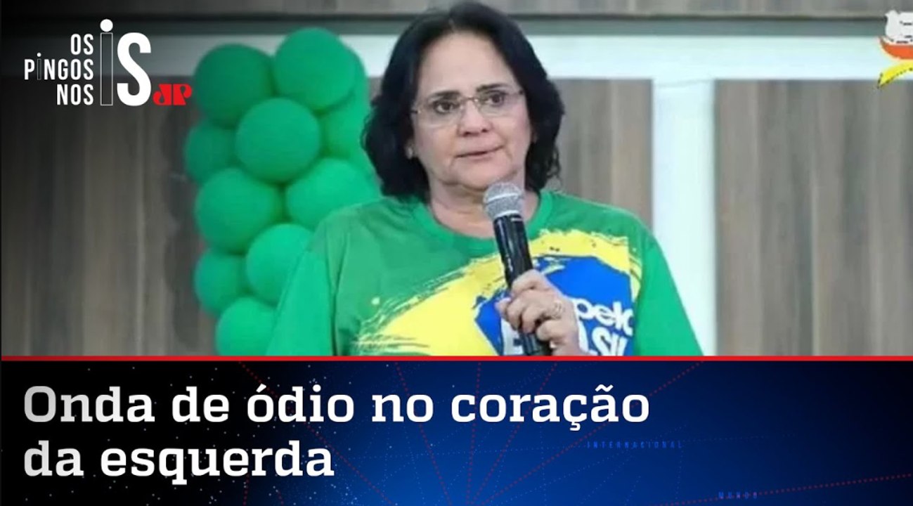 Esquerdista ameaça Damares e fala em  'executar crianças' para purificar a raça