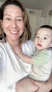 Baby Petrified by Mom's Face Filter