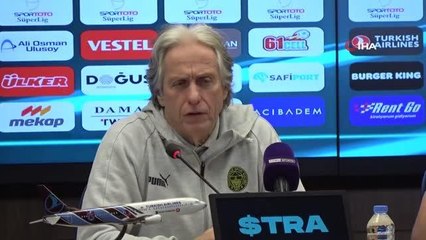 Jorge Jesus: "Bu sezon aldığımız bütün mağlubiyetleri bir kişi eksikken aldık"