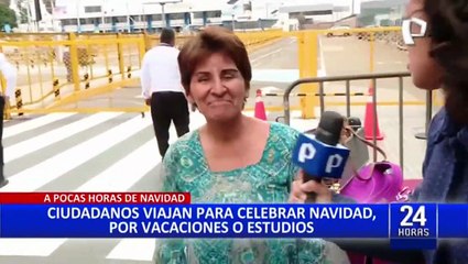 Familias se reencuentran en el aeropuerto Jorge Chávez para celebrar Navidad