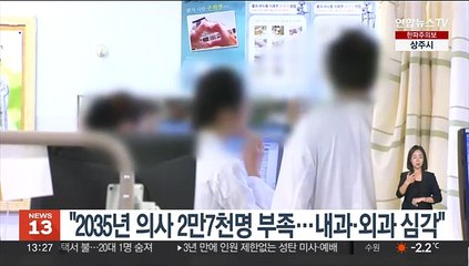 "2035년 의사 2만7천명 부족…내과·외과 심각"