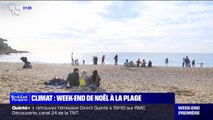 Avec le beau temps, certains Français passent le week-end de Noël à la plage