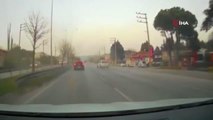 Bursa'da yaşanan trafik kazaları kameralara yansıdı