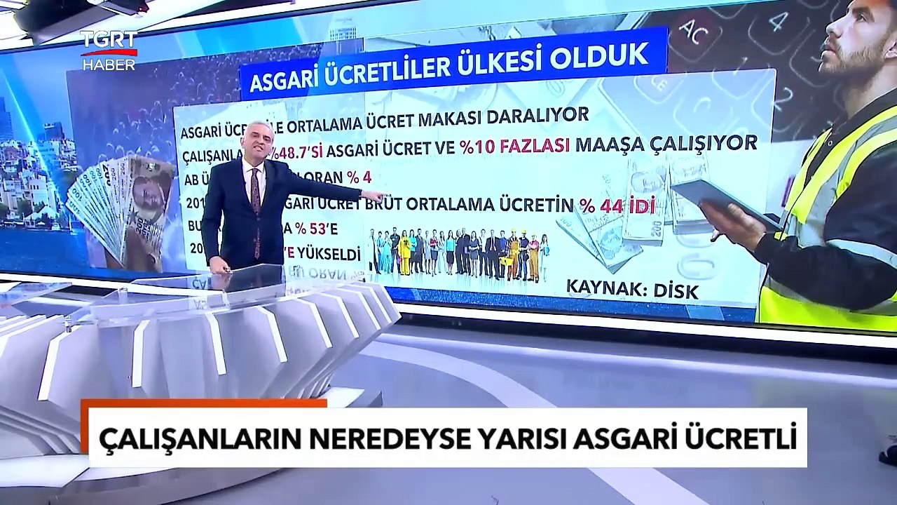 Asgari Ücret ve Ortalama Maaş Arası Makas Daralıyor! Türkiye Asgari Ücretliler Ülkesi Oldu -TGRT