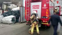 Maltepe'de geri dönüşüm tesisinde işçilerin kaldığı konteynerde yangın