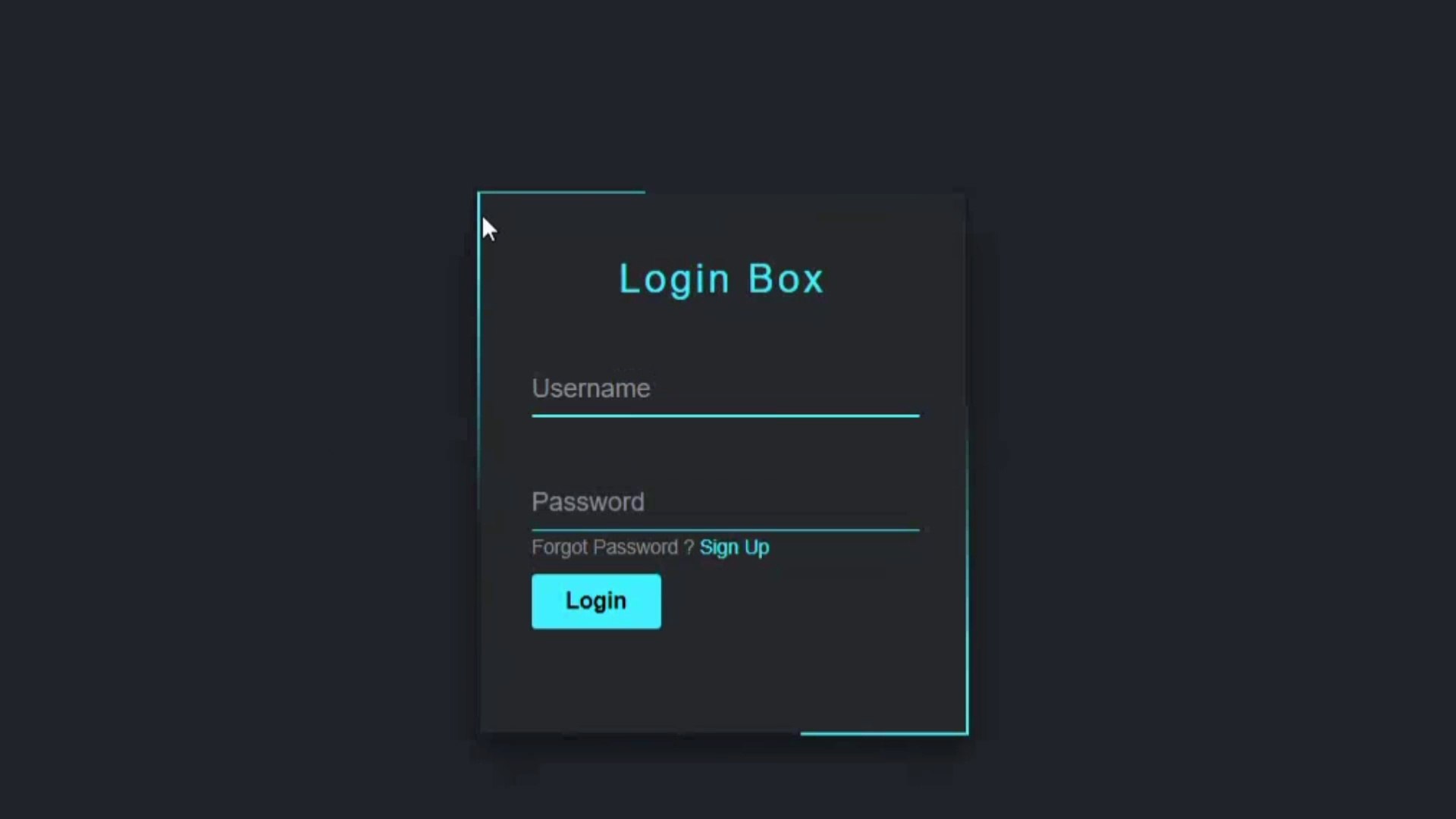 Login form with animated border and input box CSS Only - video Dailymotion