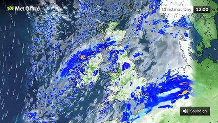 Met Office Afternoon Weather Forecast 25/12/22 – A mild and showery Christmas Day for most