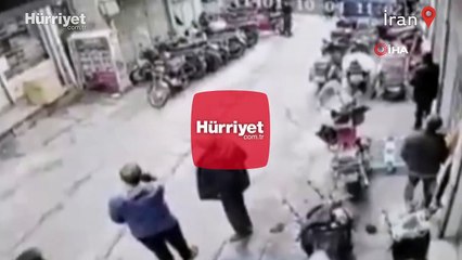 İran'ın başkenti Tahran’da 2 katlı bina böyle çöktü: 3 yaralı