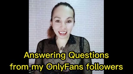 answering my followers questions.