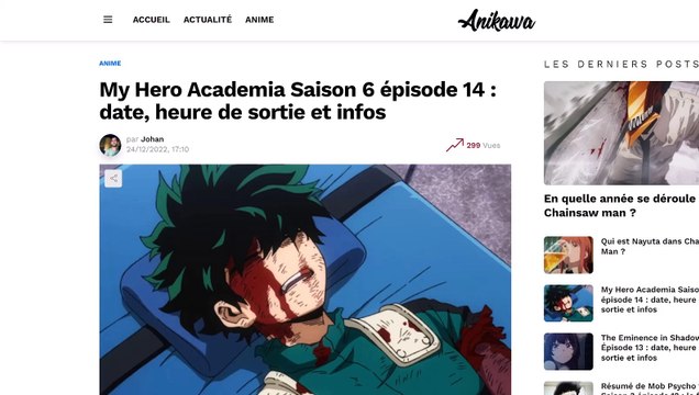 My Hero Academia S6 Episode 14 VOSTFR : DATE DE SORTIE | MHA 14 SERA RETARDE
