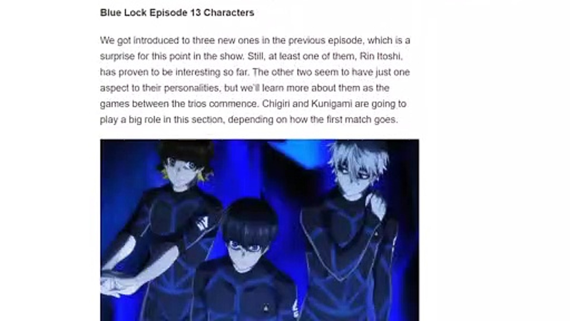 Blue Lock Ep 13 Date De Sortie